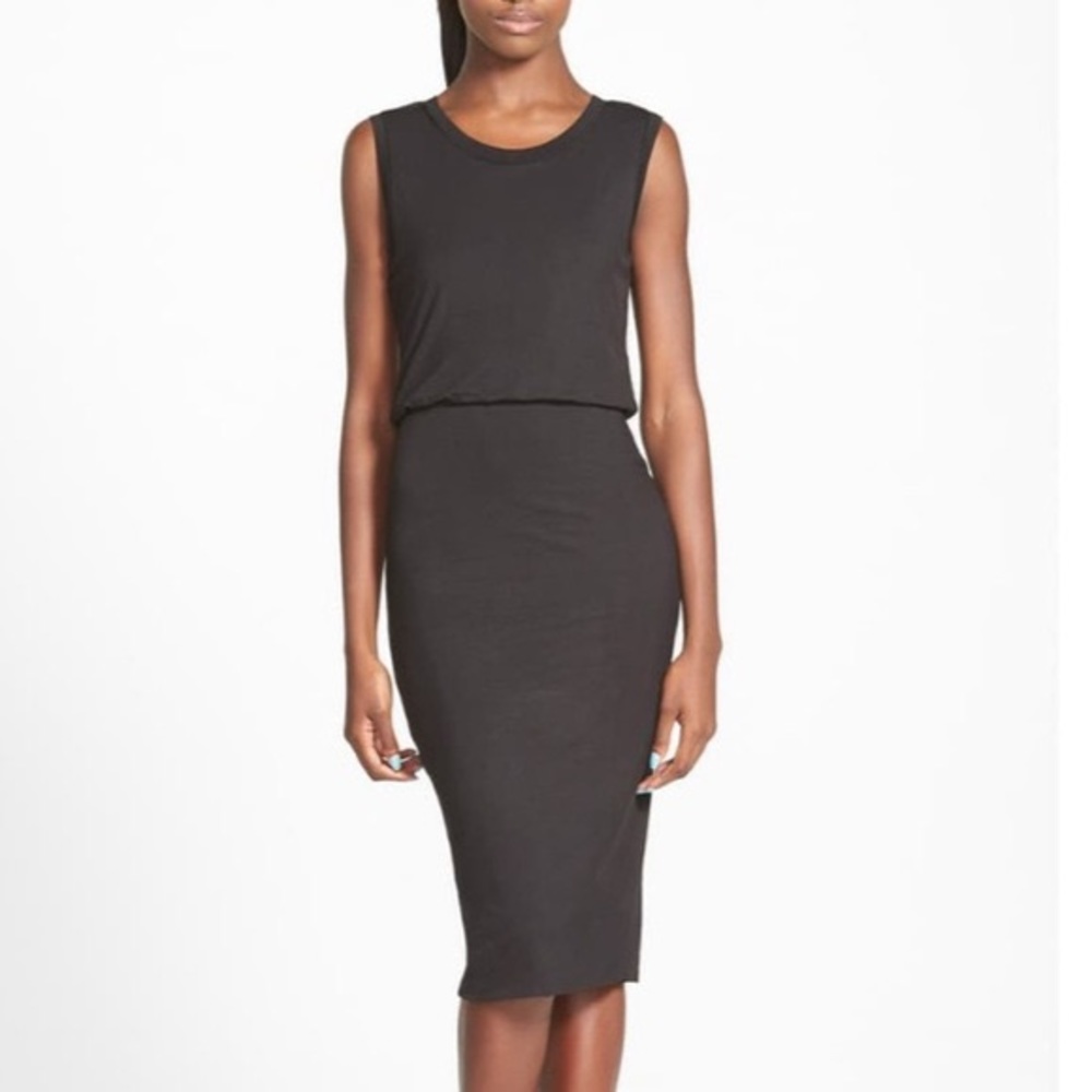 Leith black bodycon dress